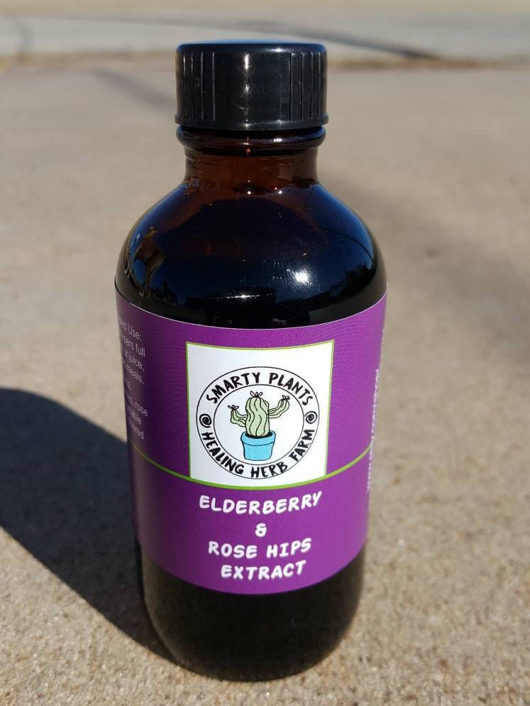 Elderberry Glycerin Tincture For Kids or Adults Alcohol Free  4 oz. for Cough and Colds and Flu