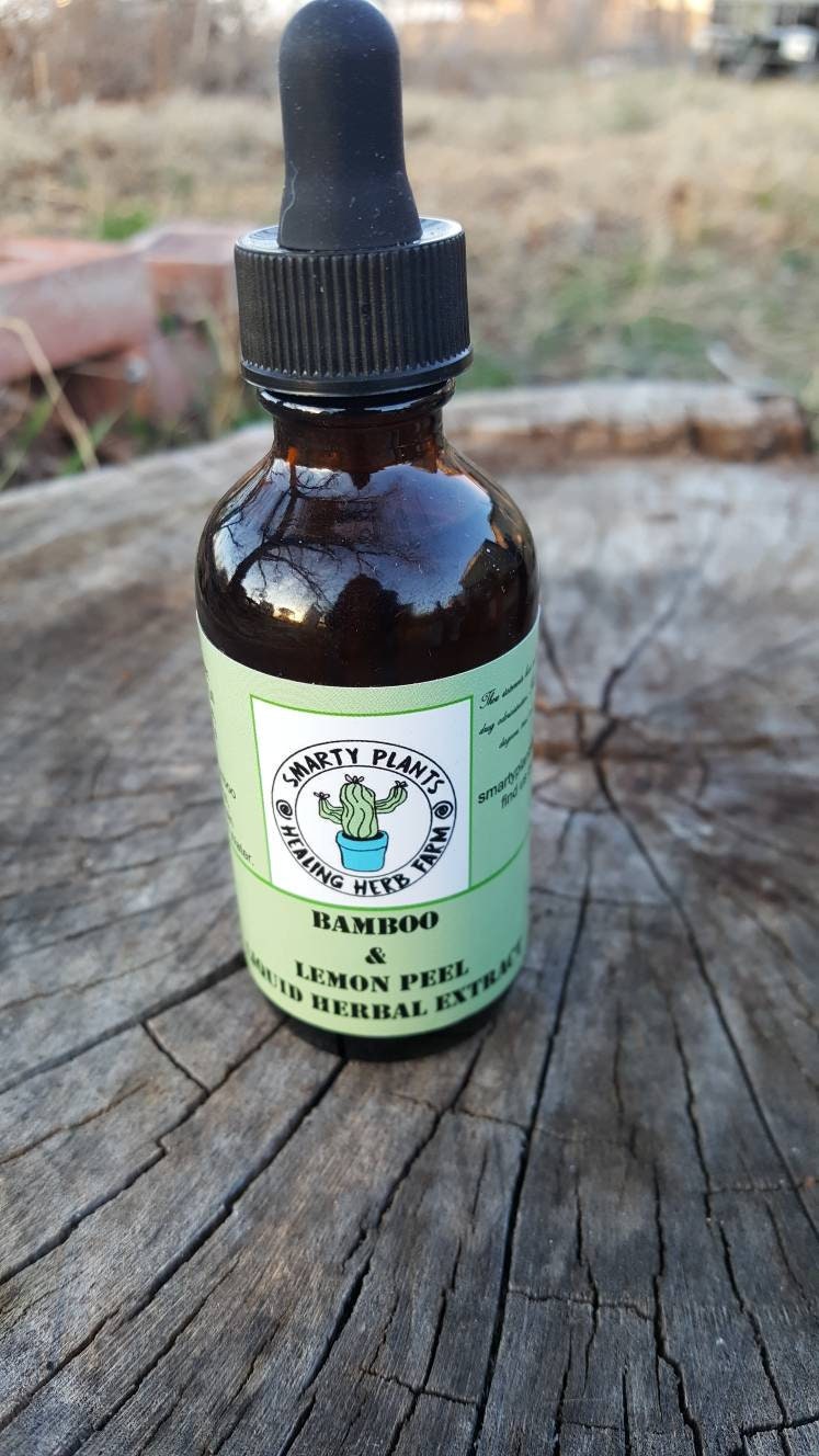 Bamboo & Lemon Peel Tincture 70%Silica for Hair,skin,Nails,Teeth Cardiovascular Wellness FREE SHIPPING