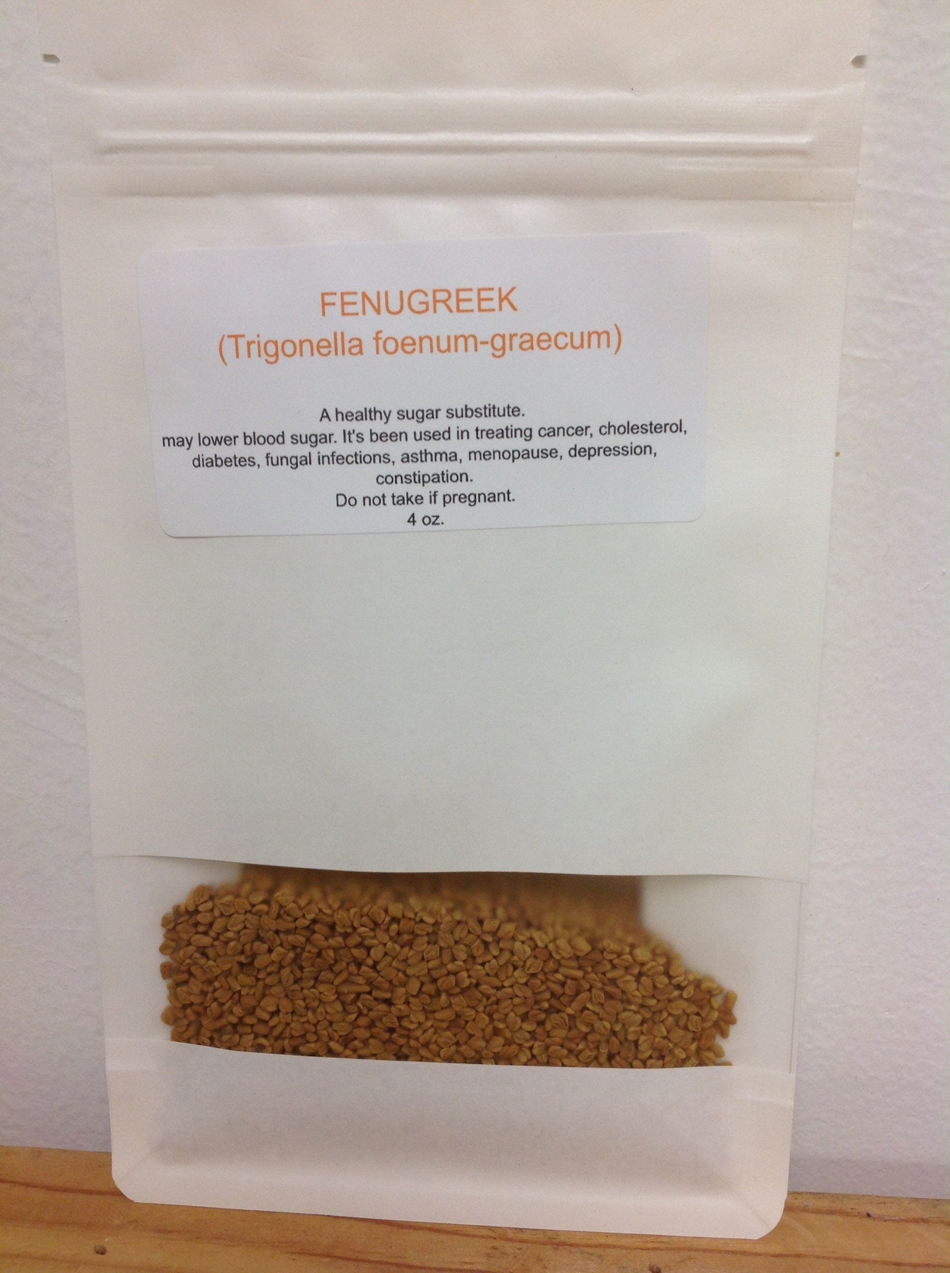 Fenugreek  bulk from Texas 4 oz. and 8 oz. DIY Self Care Trigonella Foenum graecum