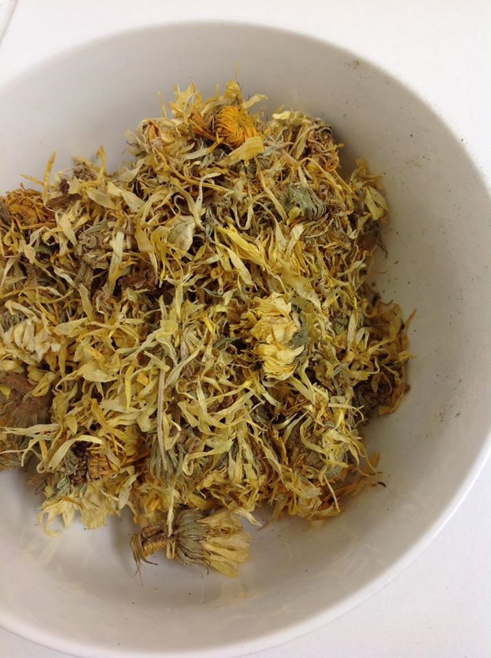Calendula Flowers Loose Leaf Dried Organic 2 oz. bulk bag from Texas