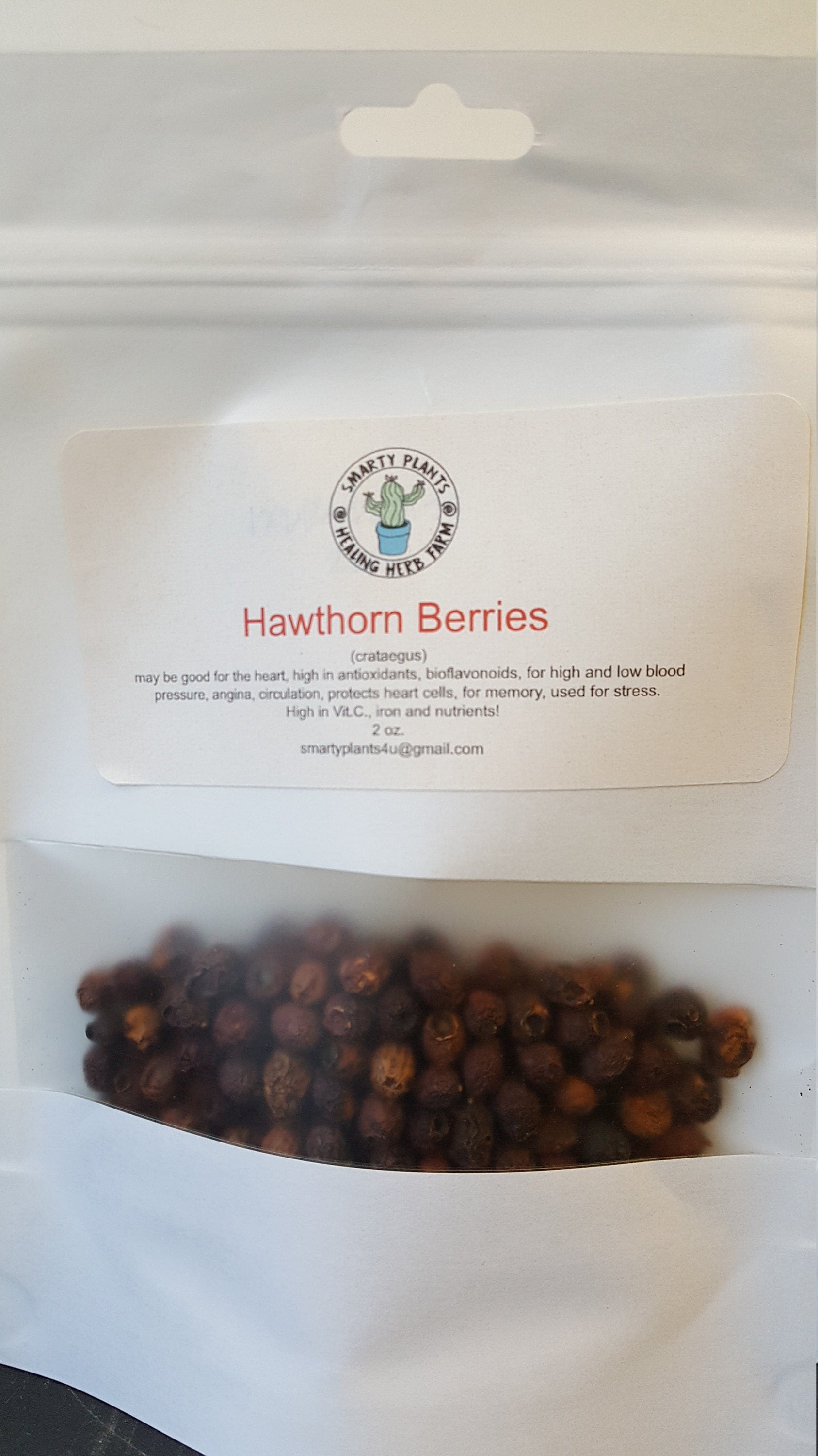 Hawthorn Organic  Berries Bulk Herb 2 oz.  from Texas Self Care Tea dried botanicals