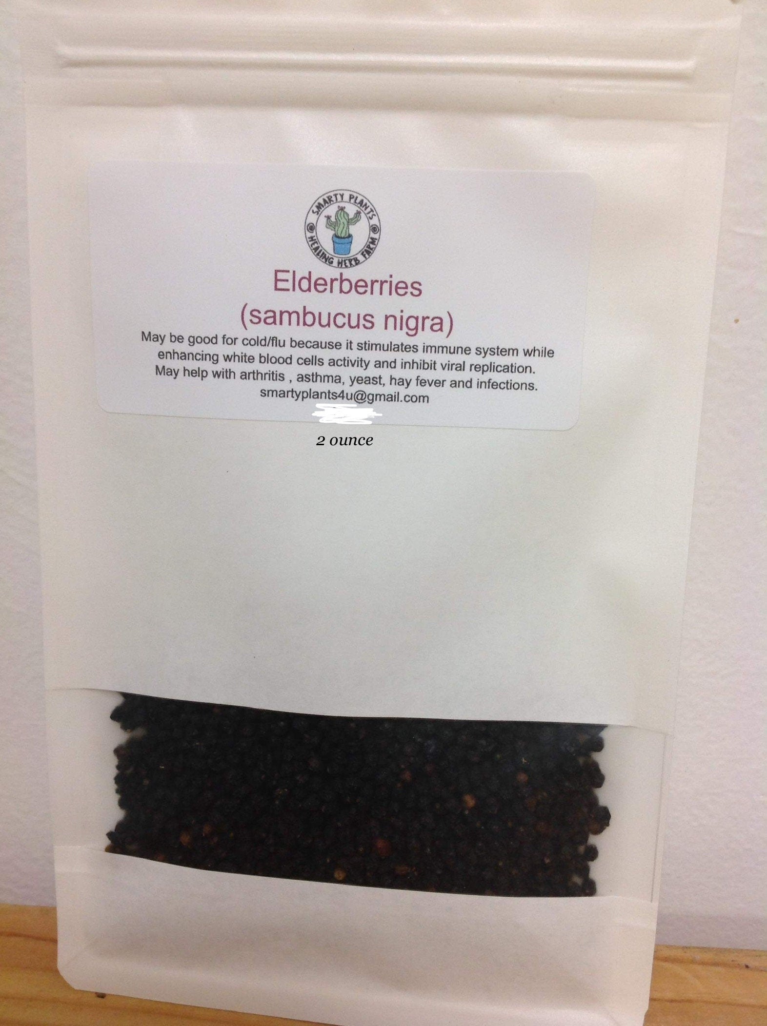 Elder Berries Organic Bulk Herb 2 oz. grown from Texas self care dried botanical