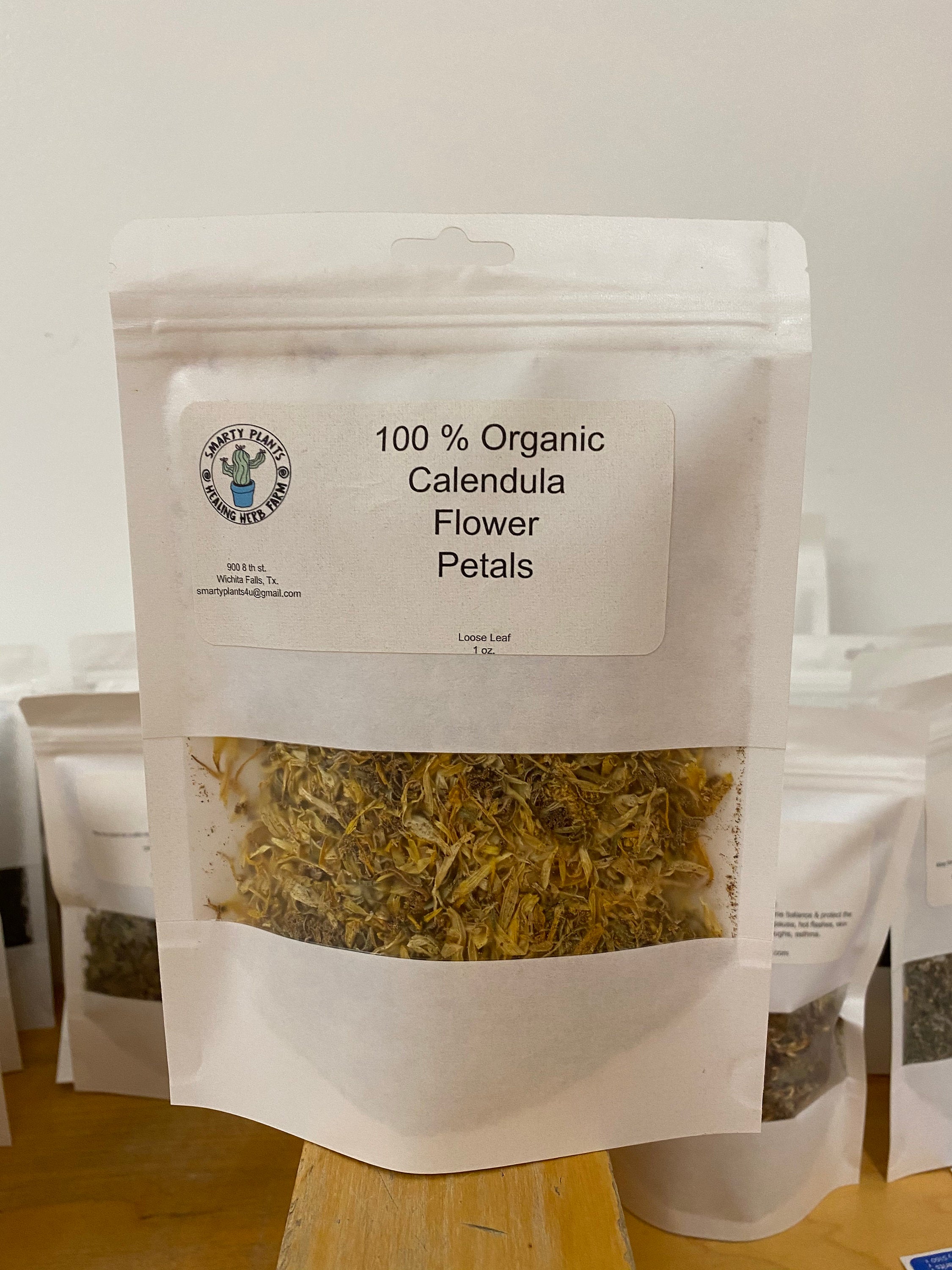 Calendula Flowers Loose Leaf Dried Organic 2 oz. bulk bag from Texas
