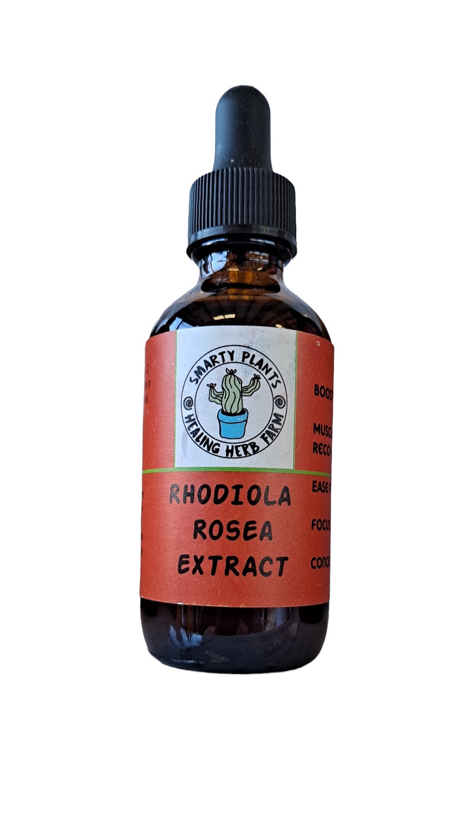 Rhodiola Herbal Tincture Mental and Physical  Quick & Easy Self Care Stress Relief 1 oz. Personal Care Made in Texas, USA